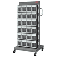 thumbnail image 1 of ShopSol Mobile Parts Cart - Flip Out Bin, 24 Bins, 1 of 1