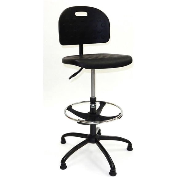 ShopSol Polyurethane Drafting Stool - Black