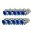 thumbnail image 1 of Shopcorp Straight Air Fittings Push to Connect Fittings 1/4 Inch Tubing Od x 1/4" NPT Quick Connect - Thread Male (10 Pack), 1 of 7