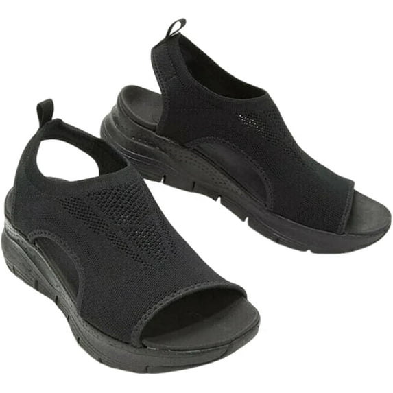 Shopellox Shoes Sandals, Washable Slingback Orthopedic Slide Sport Walking Sandals, Arch Support Comfort Casual for Women