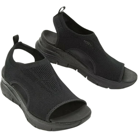 Shopellox Shoes Sandals, Washable Slingback Orthopedic Slide Sport Walking Sandals, Arch Support Comfort Casual for Women