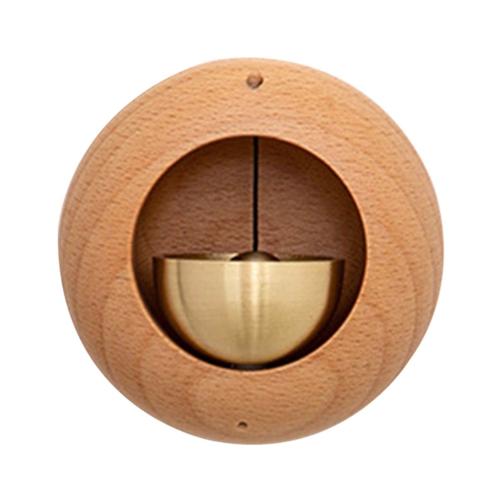 Shopkeepers Bell Adhesive Hanging Bass Bell Black Walnut Wood Round Solid Door Opening