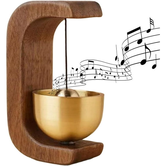 Shopkeepers Bell for Door Opening: Wood Mini Door Harp,Wall-mounted Magnetic Door Chime for Store Cafe Bedroom Refrigerator Door Decor,Woodybeing Door Chime,Creative Gift