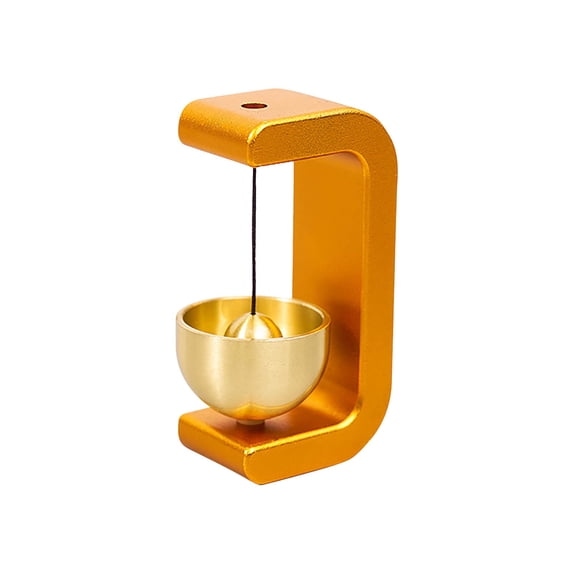 Orange Dopamine Theme Doorbell Chime With Suction Mount Brass And Alloy Construction For Entrance Decoration