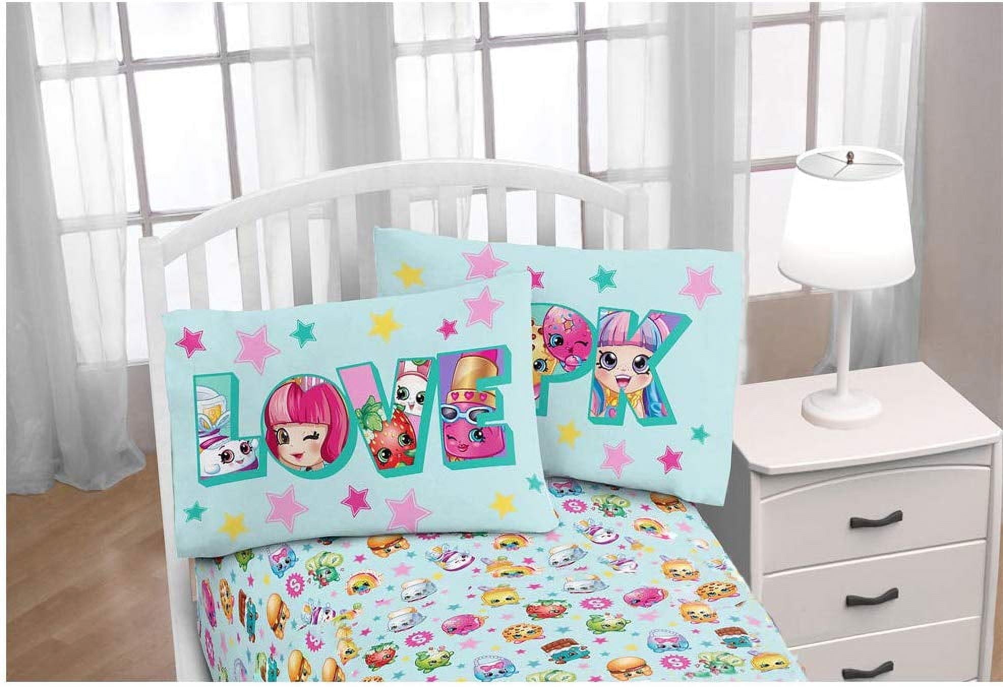 Shopkin Better Together Twin Sheet Set Kids Bedding Set 3 Piece - (66 x 96) Inch [Pink] Child Bed