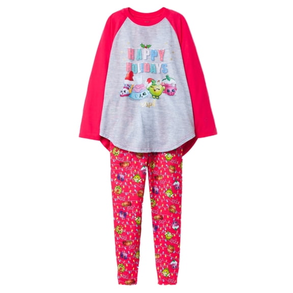 Shopkin Girls Sneaky Wedge Apple Blossom Cupcake Chic Pajamas Sleep Set Medium