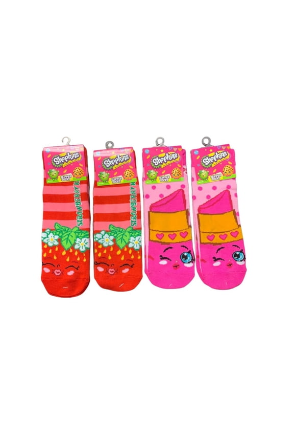 Slipper Socks for Girls (Acrylic) Set of 4
