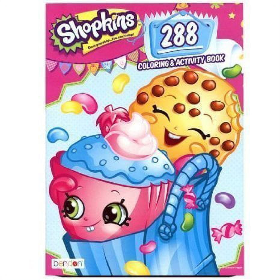 Shopkins 288pg Giant Coloring & Activity Book for Kids Play - Walmart.com