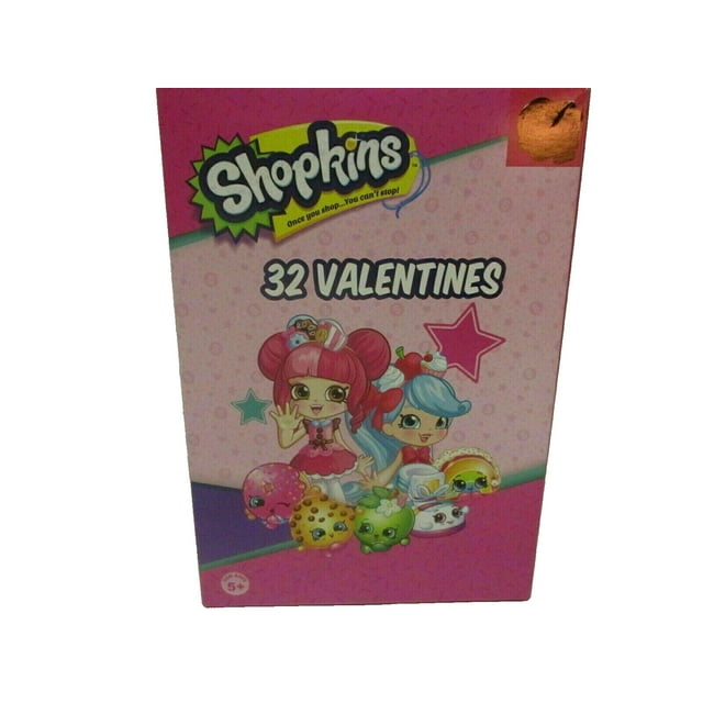 Shopkins 32 Valentines Cards With 8 Fun Designs - Walmart.com