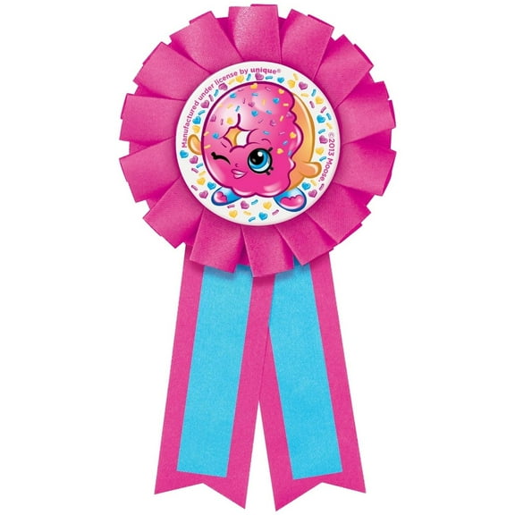 Shopkins Award Badge, 5 x 2.5 in, Pink, 1ct