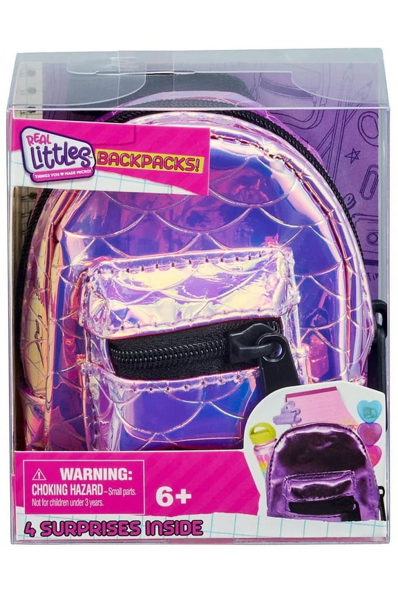Shopkins Backpacks! Series 4 Irridescent Pink Scales Mystery Pack