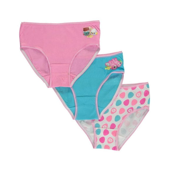 Shopkins Big Girls 3 Pack Hipster Panty Female, Multi, Size: 4