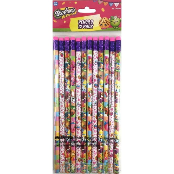 Shopkins Character Authentic Licensed 24 Wood Pencils Pack