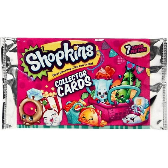 Shopkins Season 3 Collector Cards Blind Pack, Set of 7 Trading Cards