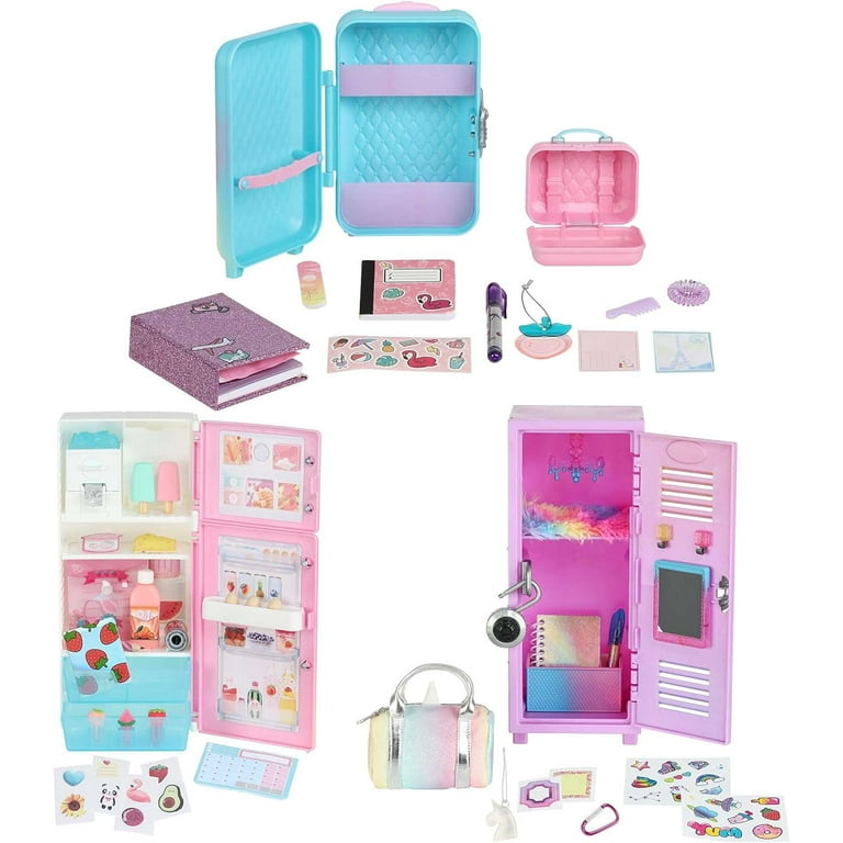 Real Littles My Rainbow Collection, Roller Case, Fridge and Locker Desk Caddies in One Pack! Plus 57 Mini Toy Surprises! |  Exclusive