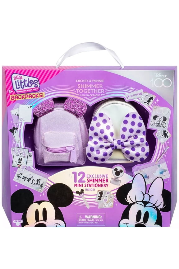 Shopkins Disney Backpacks! Mickey & Minnie Shimmer Together Mini Backpacks 2-Pack (Disney 100)