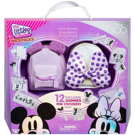 Shopkins Disney Backpacks! Mickey & Minnie Shimmer Together Mini Backpacks 2-Pack (Disney 100)