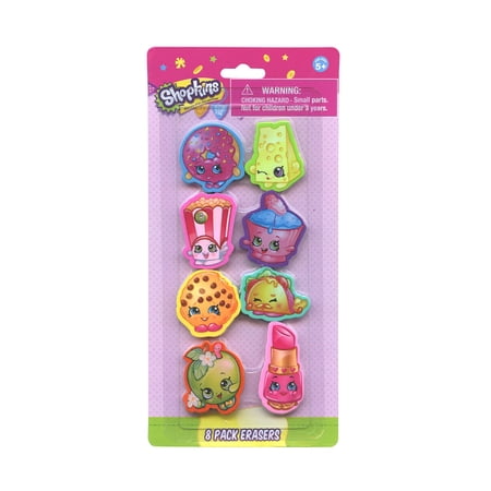 Erasers Shopkins Eraser 8 Pack Set