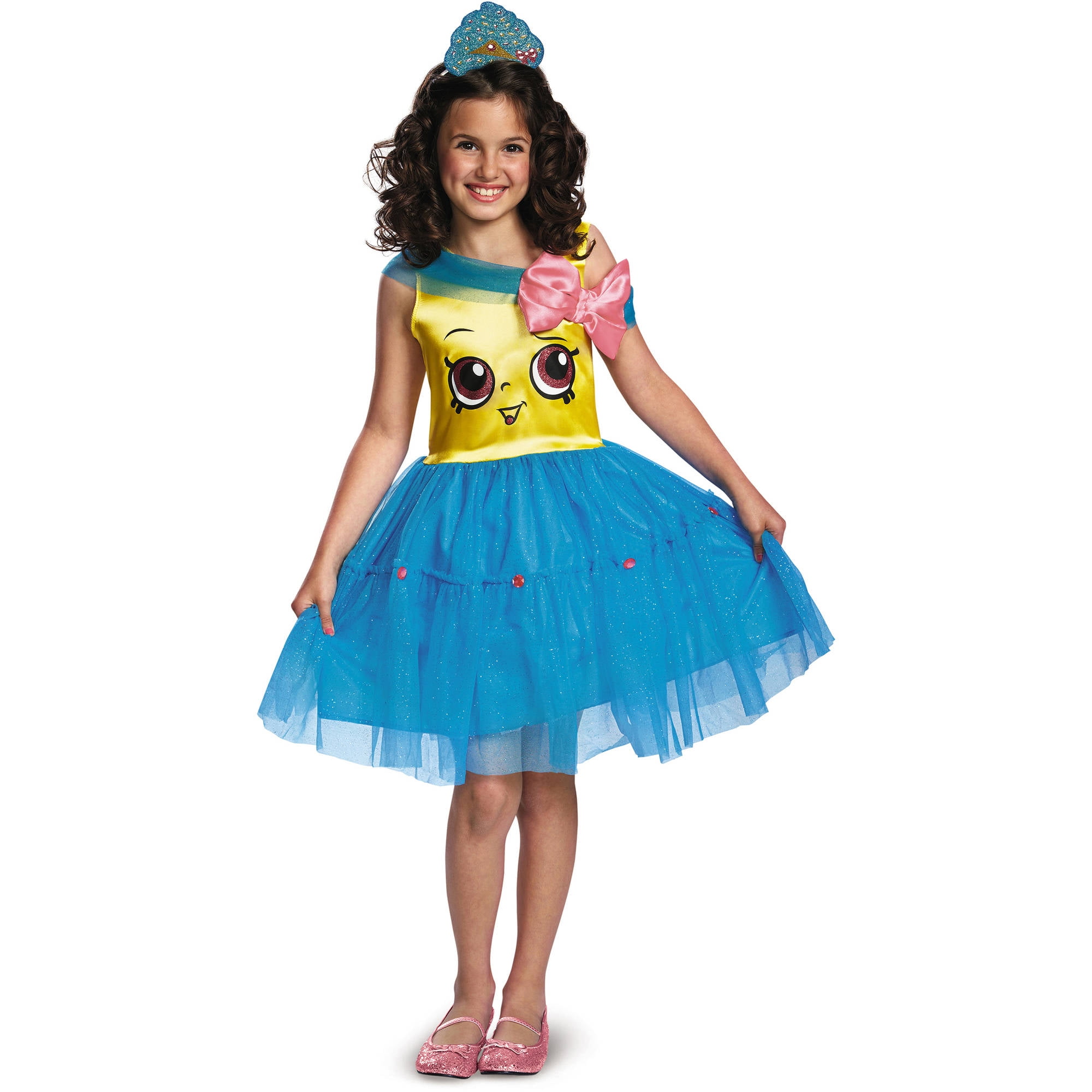Girl s Strawberry Kiss Classic Halloween Costume Shopkins Walmart