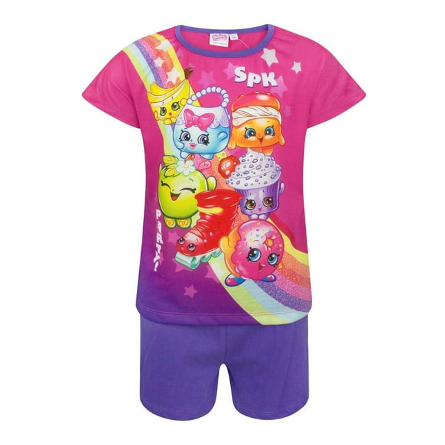 Shopkins Girls Pink Short Sleeve Short Leg Pyjama Set