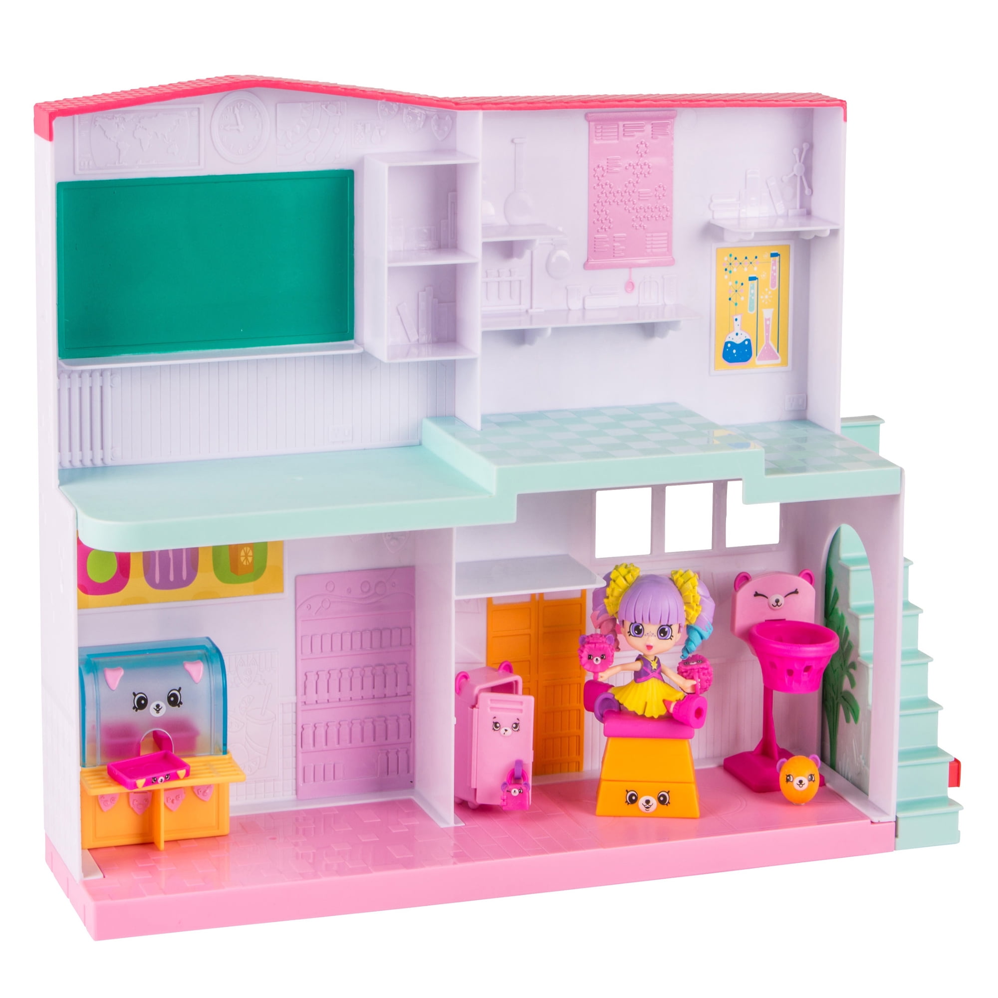 Shopkins House Play Set - Sparkle Hill High School And Accessories