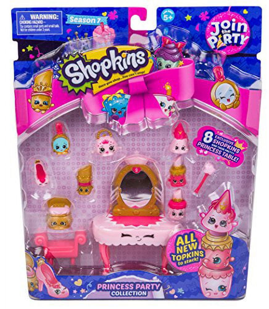 Lot De 4 Accessoires En Bois Shopkins - Décoration Fête D'anniversaire - Neufs Personnalisables
