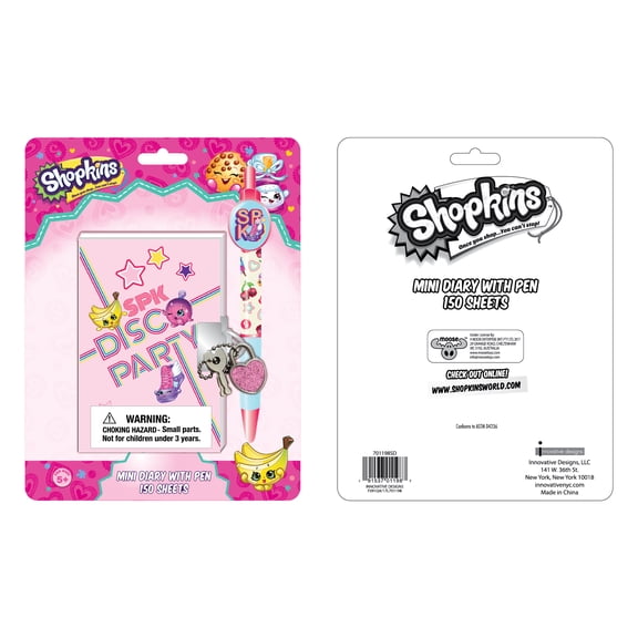 Shopkins Mini Diary with Pen, Paperback