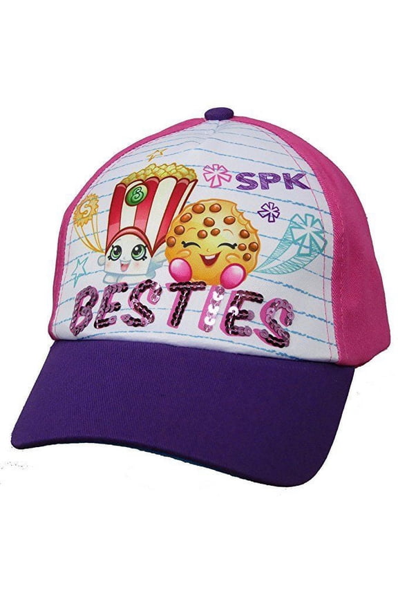 Shopkins Poppy Corn and Kooky Cookie Besties Girls Pink Baseball Hat