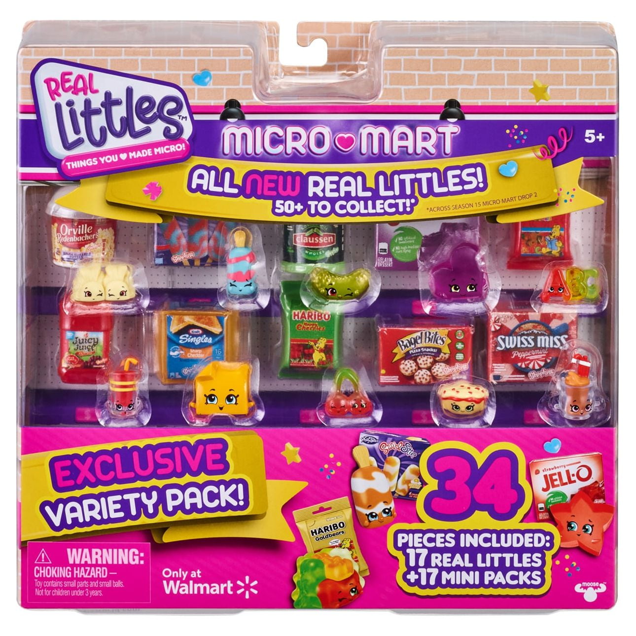 Shopkins Collector's Pack | 8 Real Littles Plus 8 Real Branded Mini Packs  (16 Total Pieces). Style May Vary