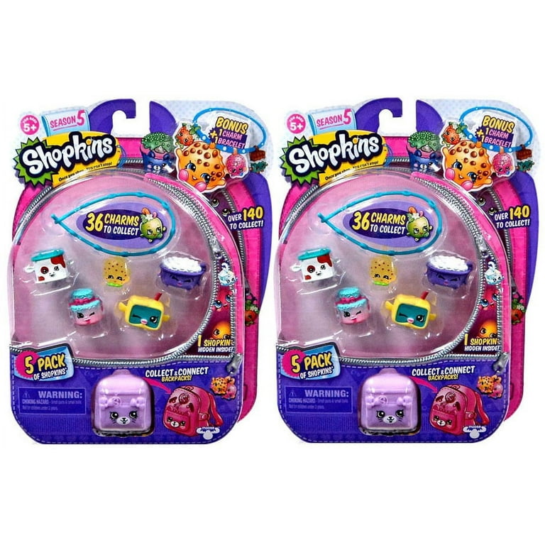 Shopkins Season 5 LOT of 2 Mini Figure 5-Packs - Walmart.com