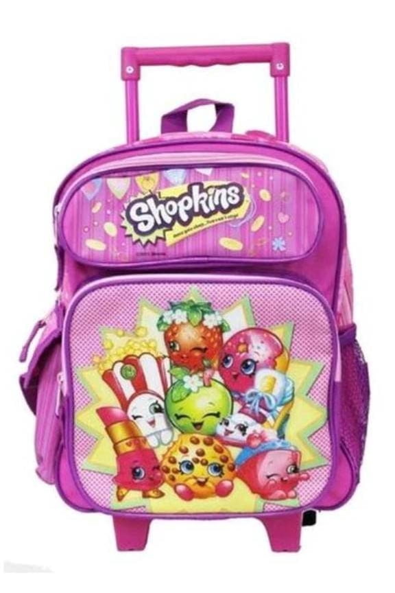 Character Rolling Backpack, Vinyl Canvas Polyester Pink