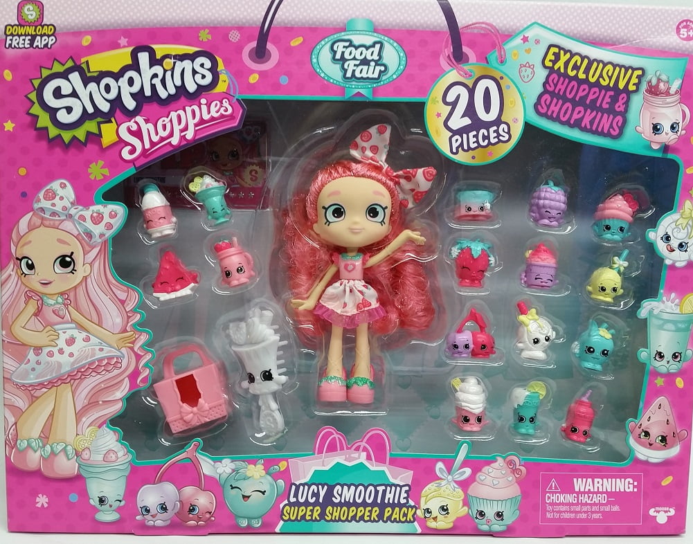 Shopkins Shoppies Food Fair Lucy Smoothie Super Shopper Pack 20