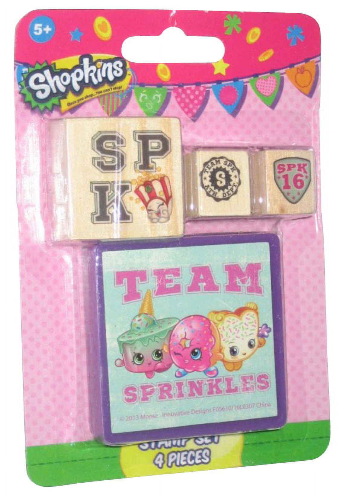 Shopkins Team Sprinkles 4 Piece Kids Stamp Set Walmart