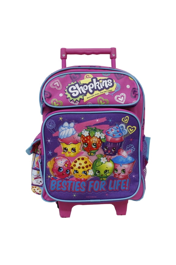 Shopkins pink All over print "Besties For Life!" 12" rolling Backpack- Delish Dounts & Apple Blossums