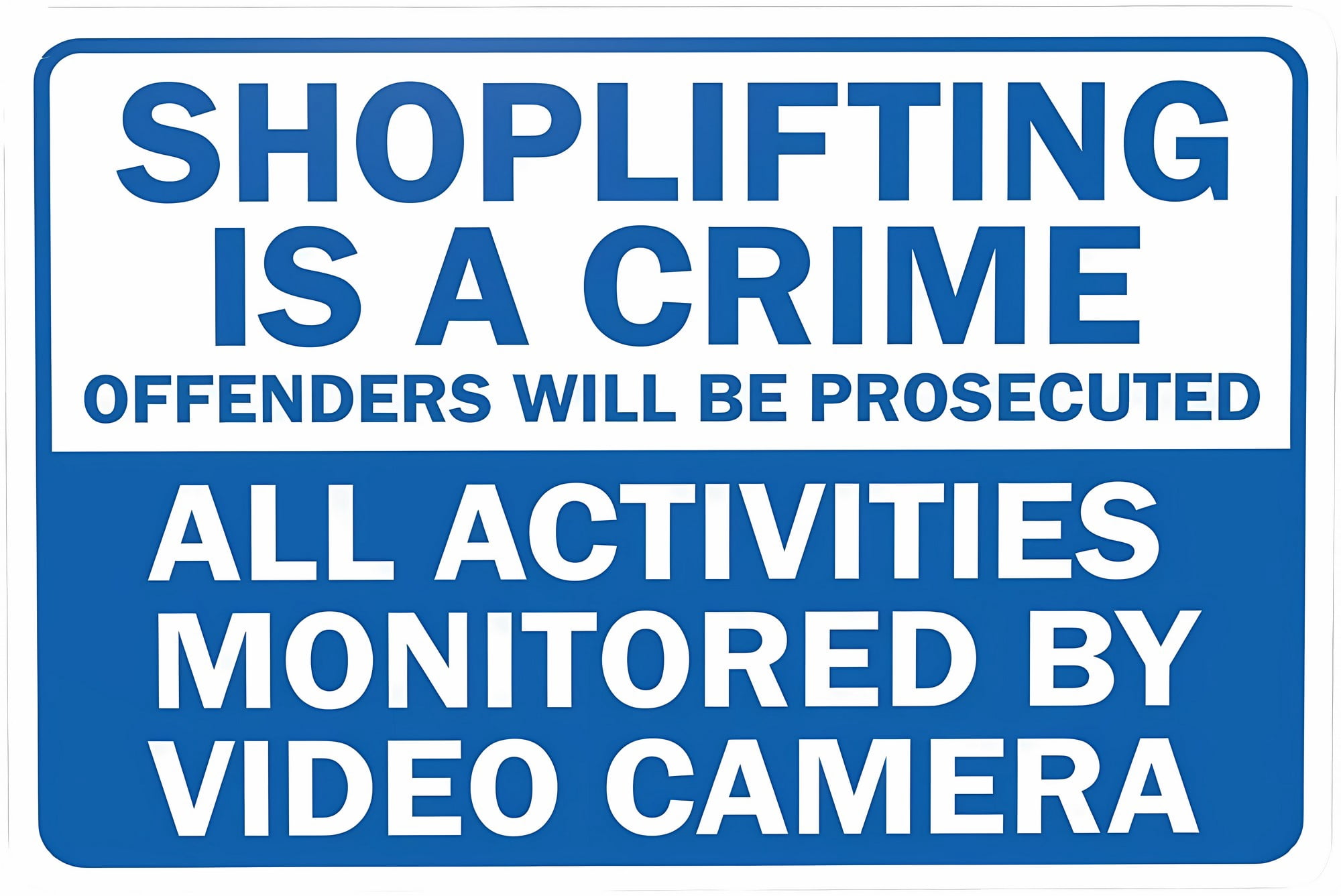 Offending Image Sign Shoplifting Is A Crime Offenders Prosecuted Sign - 12×8 Inches, Store ...