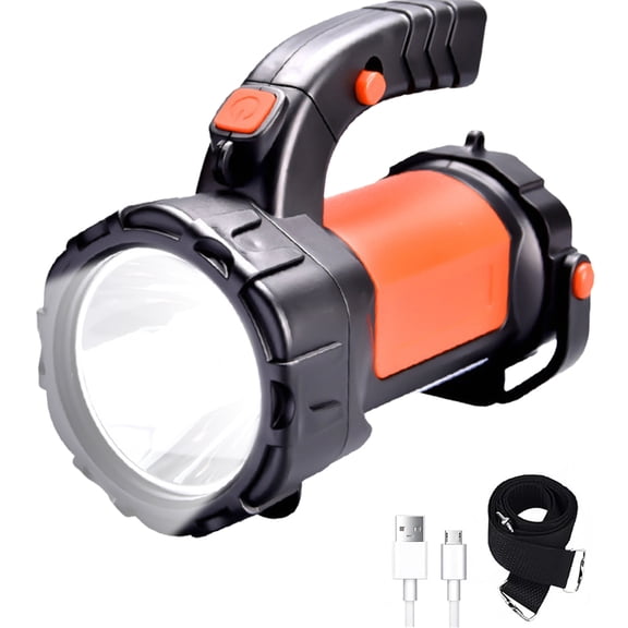 Shopmall Searchlight LED High-Intensity Rechargeable High-Brightness Long-Range Handheld Flashlight Mine Lamp Home Outdoor Flashlight