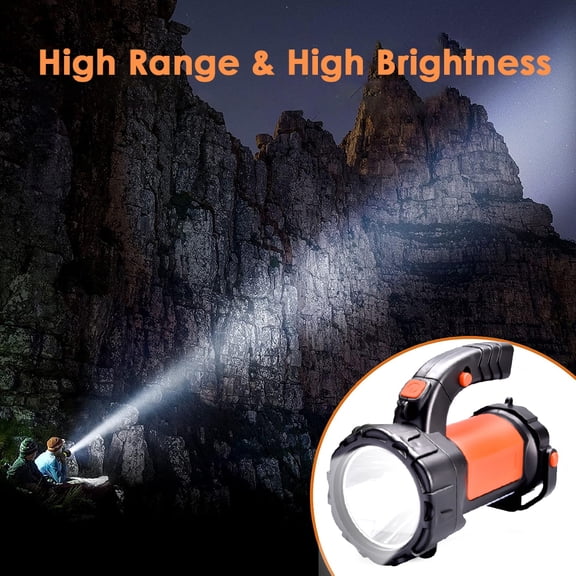 Shopmall Searchlight LED High-Intensity Rechargeable High-Brightness Long-Range Handheld Flashlight Mine Lamp Home Outdoor Flashlight