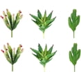 thumbnail image 1 of ShoppeWatch Artificial Succulent Plants Faux Cactus Picks Unpotted - Realistic Mixed Fake Greenery For Home Decor - Imitation Mini Cacti Stems DIY Decorations AF18, 1 of 6