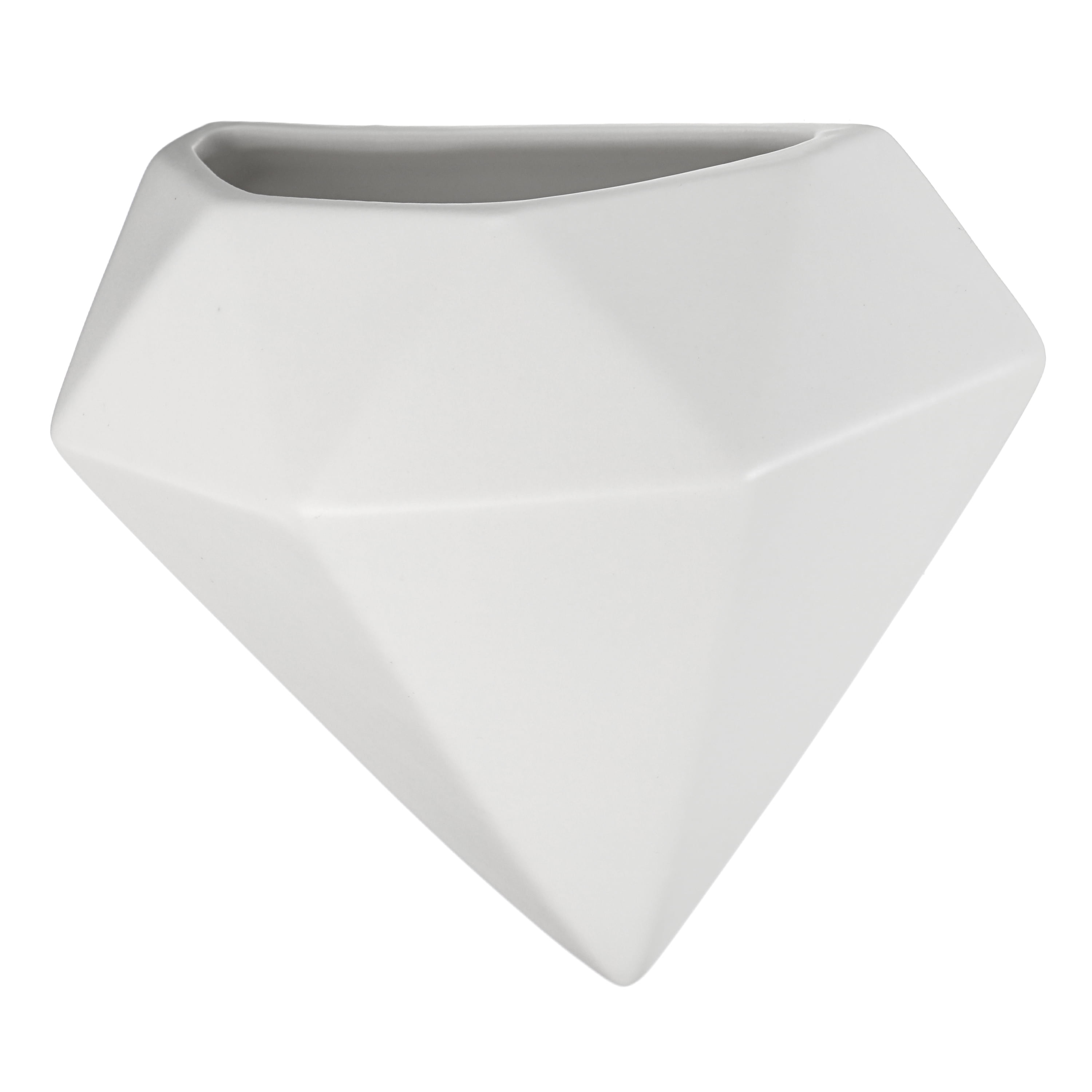 ShoppeWatch Wall Planters Indoor Set of 2 | Geometric Wall Flower Vases | Ceramic Wall Mounted Succulent Hanging Pots | Air Plant Wall Holder | Modern Home and Office Decor Faux Plant Containers PL36