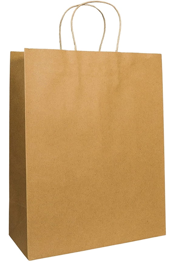 Shopper Grocery Bag 60 lb Kraft Bag, 10 x 5 x 13 | 250 per Case