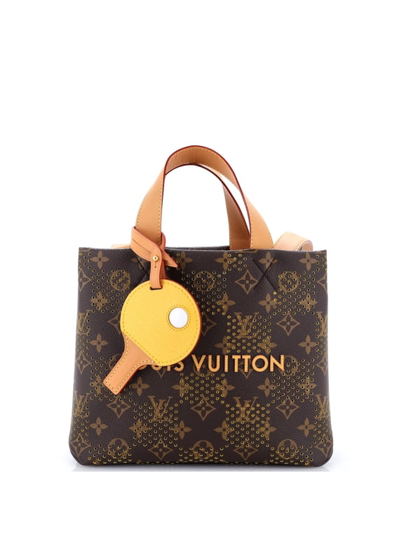 Shopper Tote Limited Edition Monogram Perforated Grid Canvas Mini By Rebag