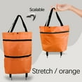 thumbnail image 1 of Shopping Bag with Wheels Portable Trolley Bags Grocery Cart Hand Pulling Utility with Hand Straps Folding Shopping Cart Removable Bag and Rolling Personal Handtruck, 1 of 5