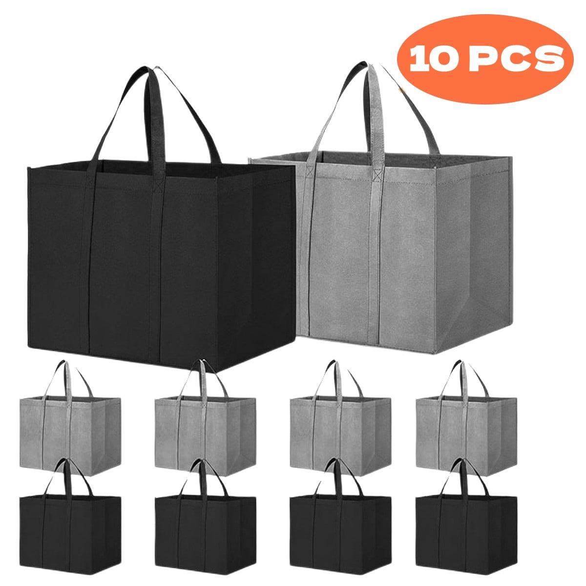Shopping Bags Large Foldable Tote Bags for Groceries, Clothes, and