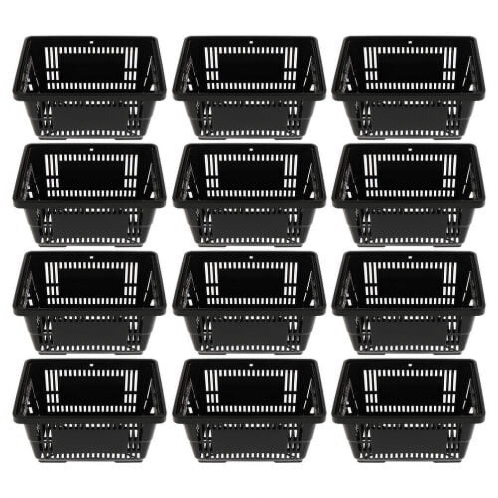 Shopping Basket Black  17*9*12 inch Size Convenient Sundries 12 Packs 21L