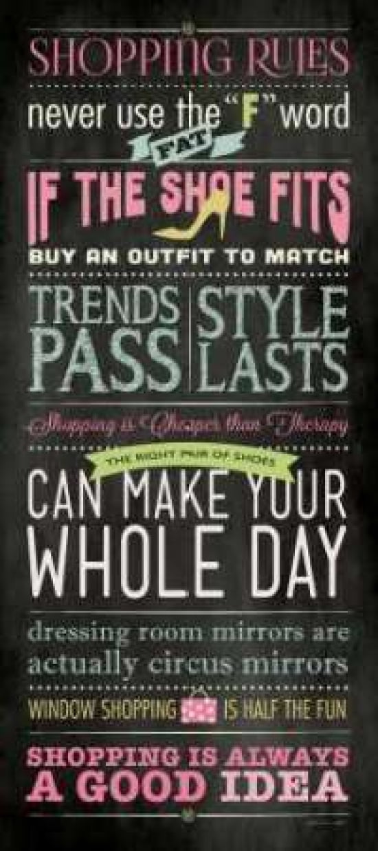 Shopping Canvas Art - Stephanie Marrott (10 x 20)