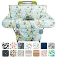 thumbnail image 1 of Shopping Cart Cover for Baby 2-in-1 High Chair Cover with Safety Harness Multifunctional Geometry Pattern Cart Covers for Babies Soft Padded Grocery Cart Cover for Baby Boy Girl, 1 of 6