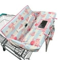thumbnail image 1 of Shopping Cart Cover for Baby 2-in-43 High Chair Cover with Safety Harness Multifunctional Grey Pattern Cart Covers for Babies Soft Padded Grocery Cart Cover for Baby Boy Girl, 1 of 4