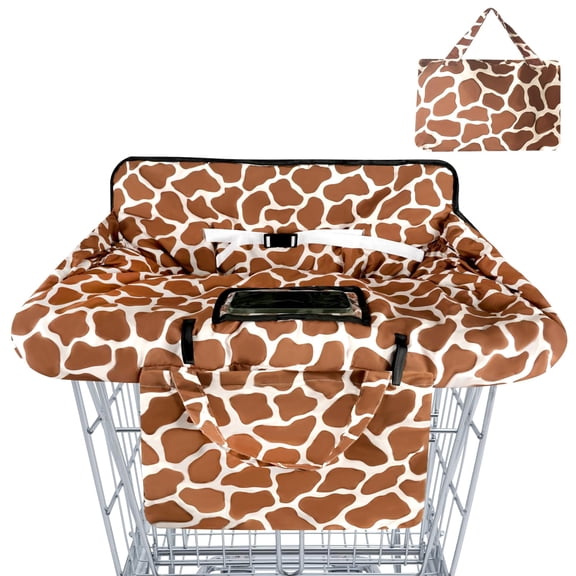 Shopping Cart Cover for Baby Girl Boy 2-in-1 High Chair Water Resistant High Chair Cover w/Phone Pouch Pocket Gender Neutral Cart Cover for Babies Padded Grocery Cart Cover for Baby