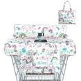 thumbnail image 1 of Shopping Cart Cover for Baby Girl Boy 2-in-1 High Chair Water Resistant High Chair Cover w/Phone Pouch Pocket Gender Neutral Cart Cover for Babies Padded Grocery Cart Cover for Baby, 1 of 6