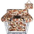 thumbnail image 1 of Shopping Cart Cover for Baby Girl Boy 2-in-1 High Chair Water Resistant High Chair Cover w/Phone Pouch Pocket Gender Neutral Cart Cover for Leopard Texture Babies Padded Grocery Cart Cover for Baby, 1 of 4